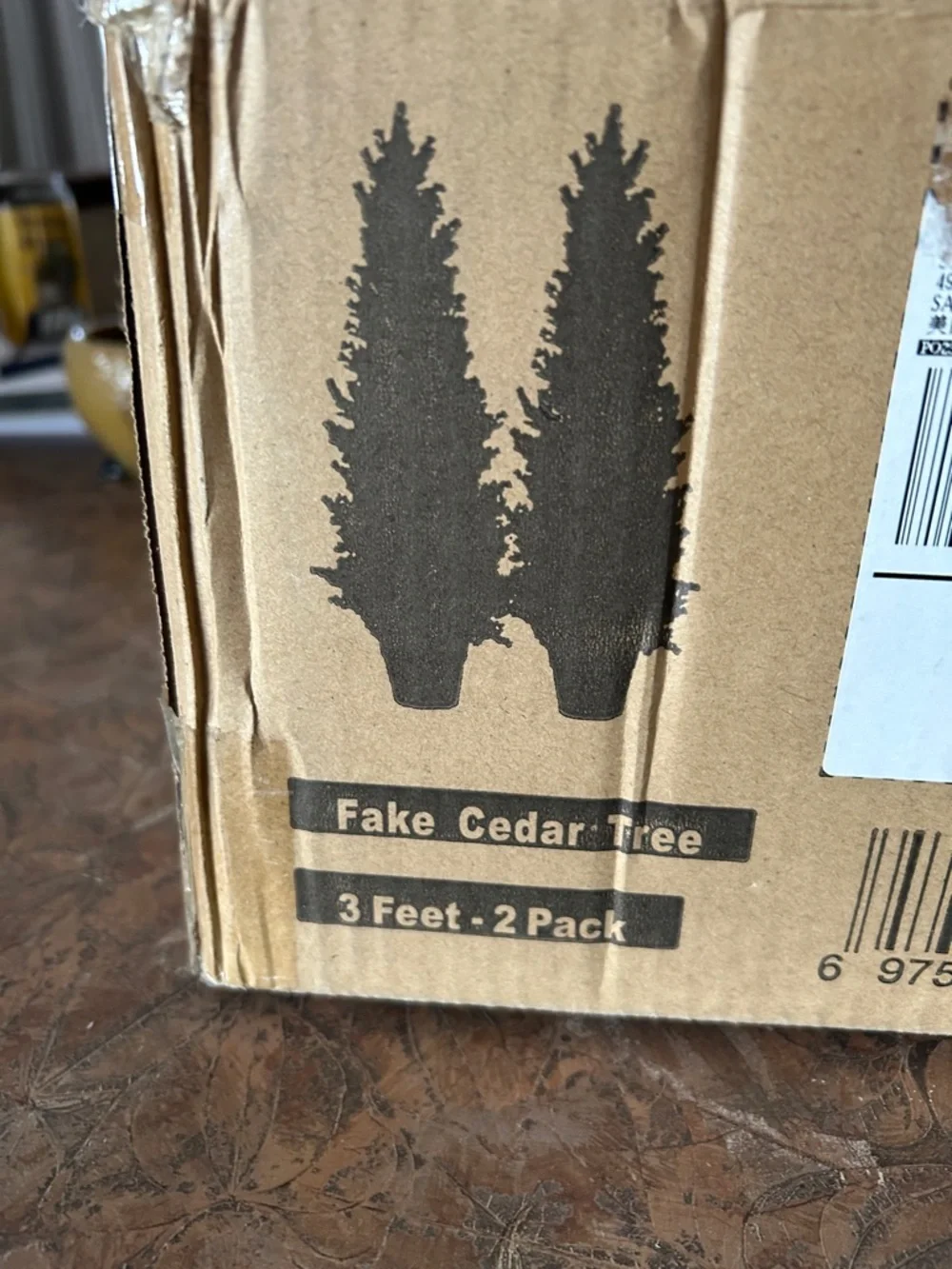 Laiwot Artificial Cedar Trees- 3 Feet Tall-2 Pack